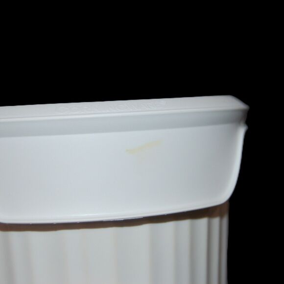 LARGE SOUP MUG FRENCH WHITE CORNINGWARE WITH HANDLE & LID STONEWARE OVEN SAFE - Picture 8 of 8